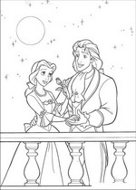coloring page Beauty and the Beast