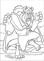 coloring page Beauty and the Beast