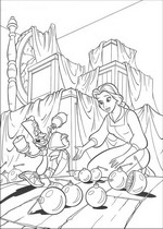 coloring page Beauty and the Beast