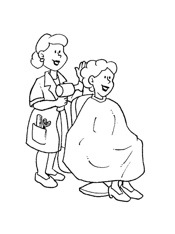 68 coloring pages of Professions