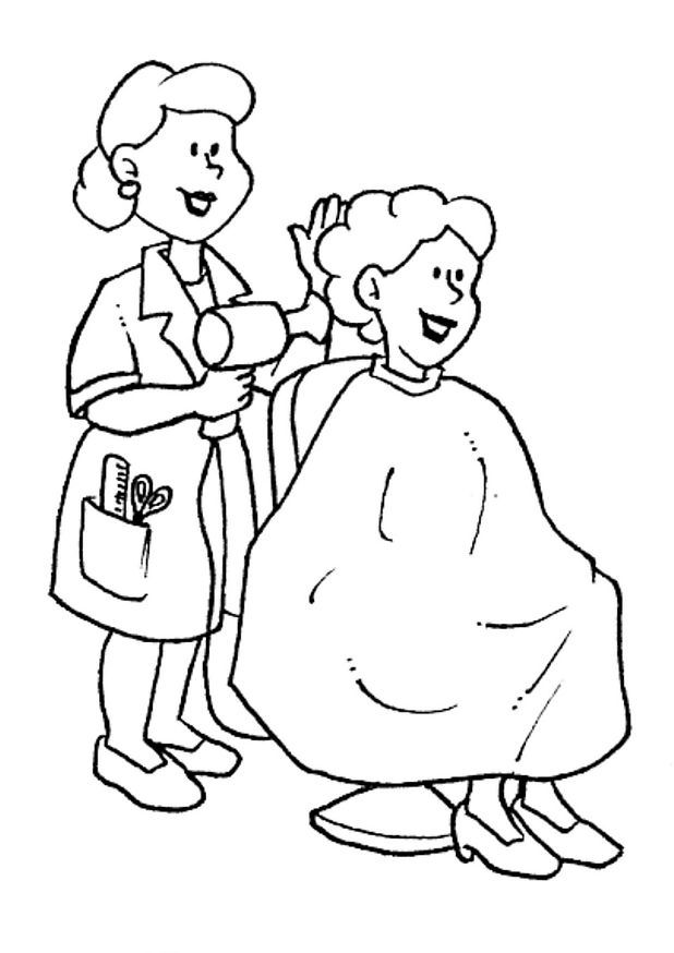 hairdresser coloring pages for kids - photo #16