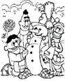 coloring page Sesame Street Bert and Ernie