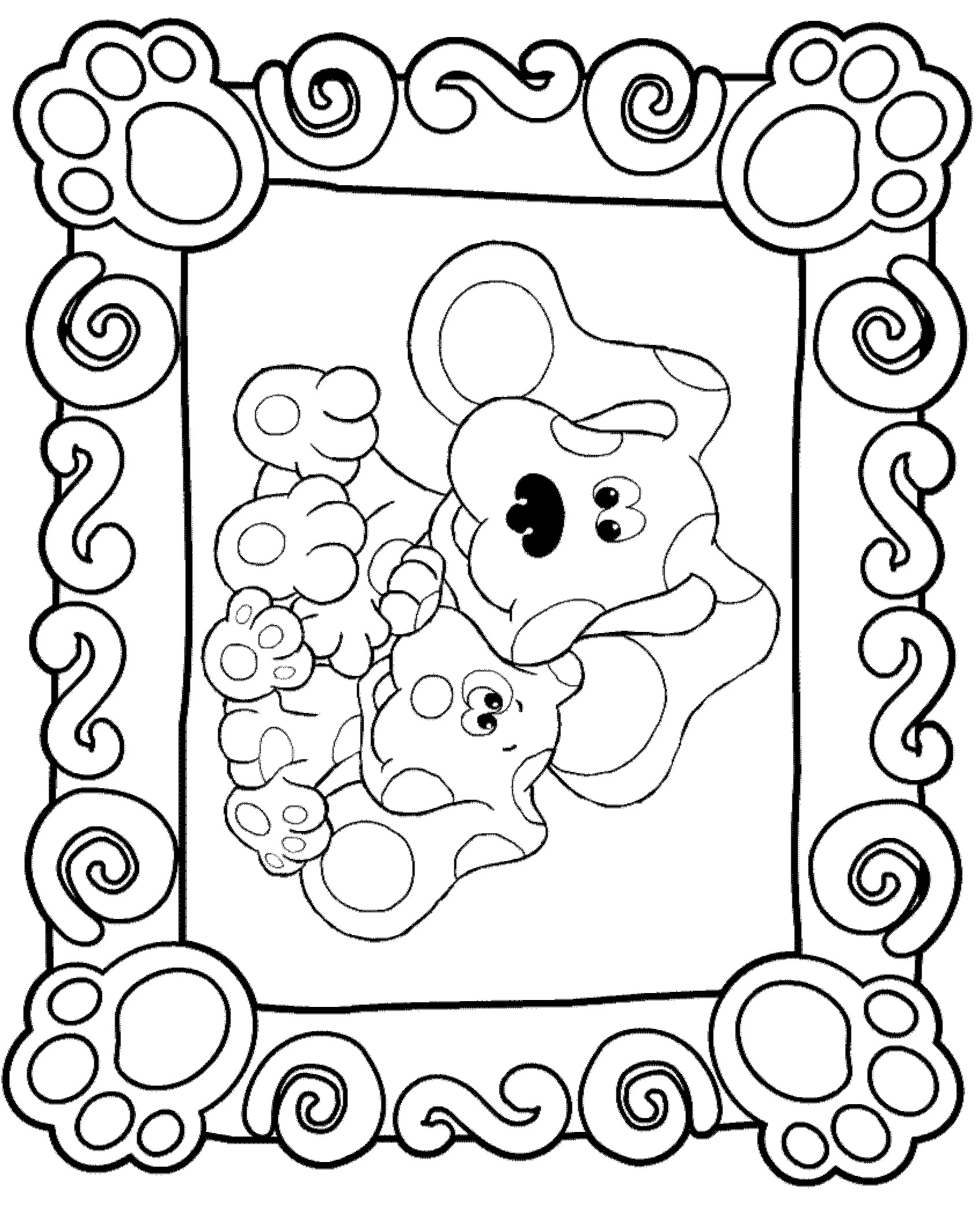 15 blues clues Coloring pages