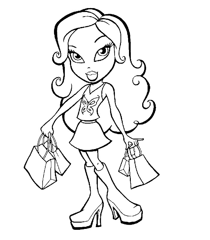 Bratz Coloring Pages in 2023  Coloring book art, Cartoon coloring