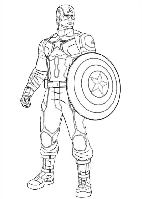 Kids Fun 16 Coloring Pages Captain America Civil War