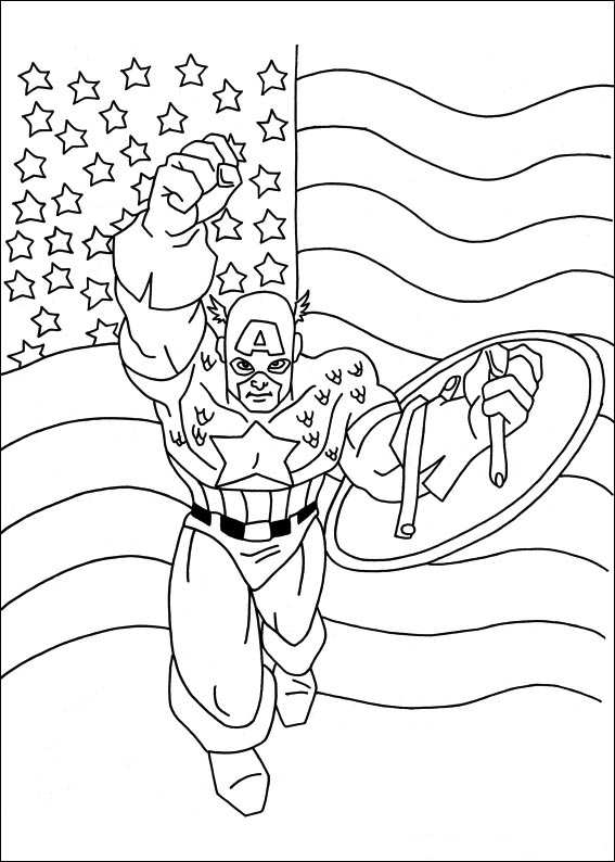 Kids-n-fun.com | 22 coloring pages of Captain America