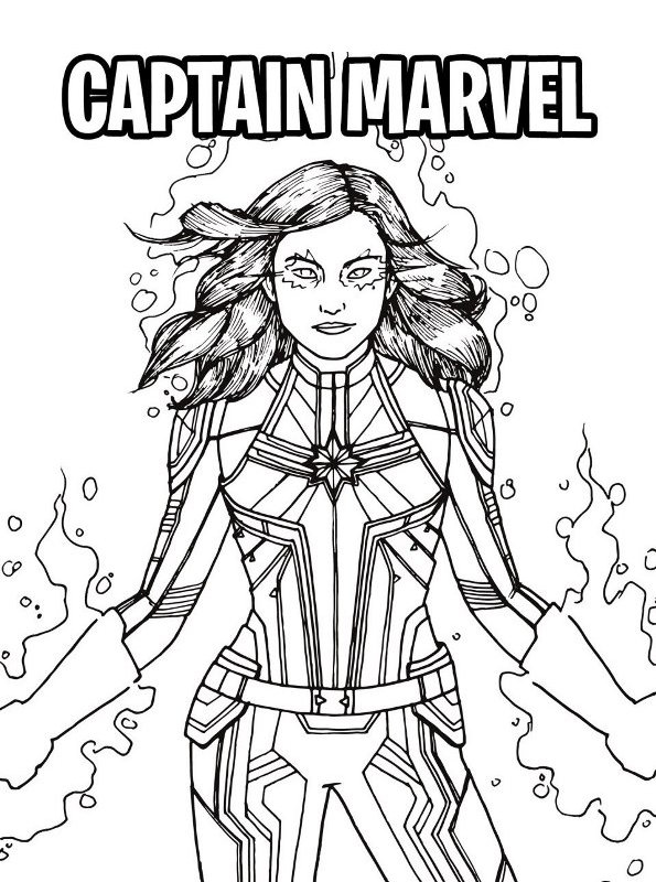 Coloring page Captain Marvel Captain Marvel