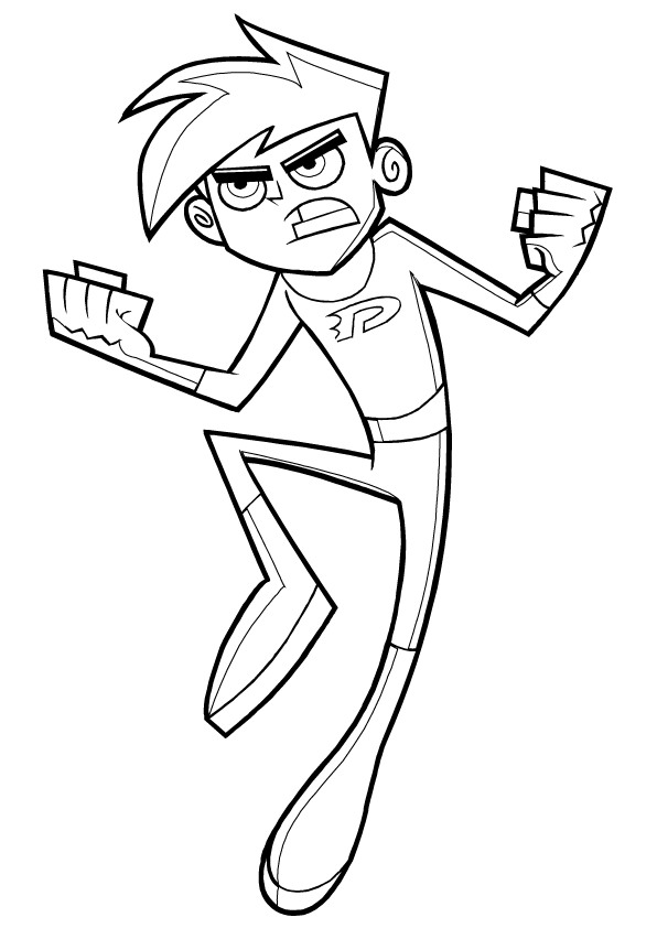 danny phantom coloring pages game time - photo #4