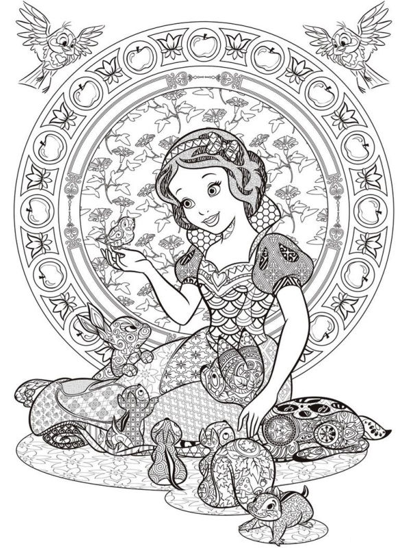 Kids-n-fun.com | Coloring page Disney difficult Snow White