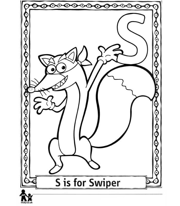 Kids-n-fun.com | 26 coloring pages of Doras Alphabet