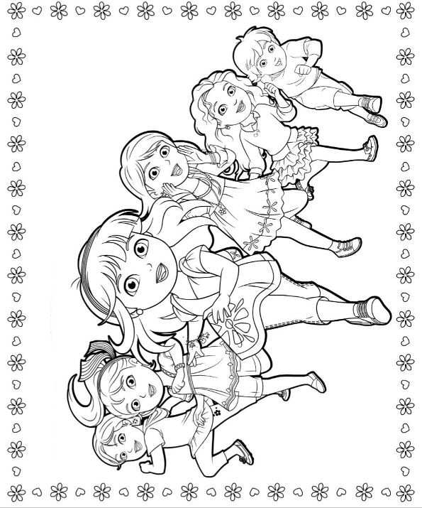 Kids Fun 6 Coloring Pages Dora Friends 1
