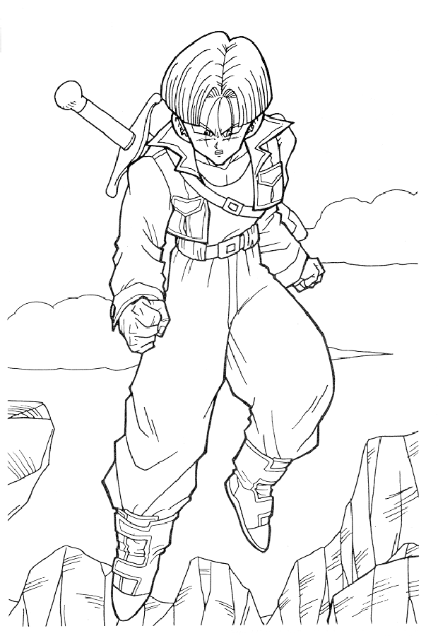 dbz coloring pages go get a - photo #2