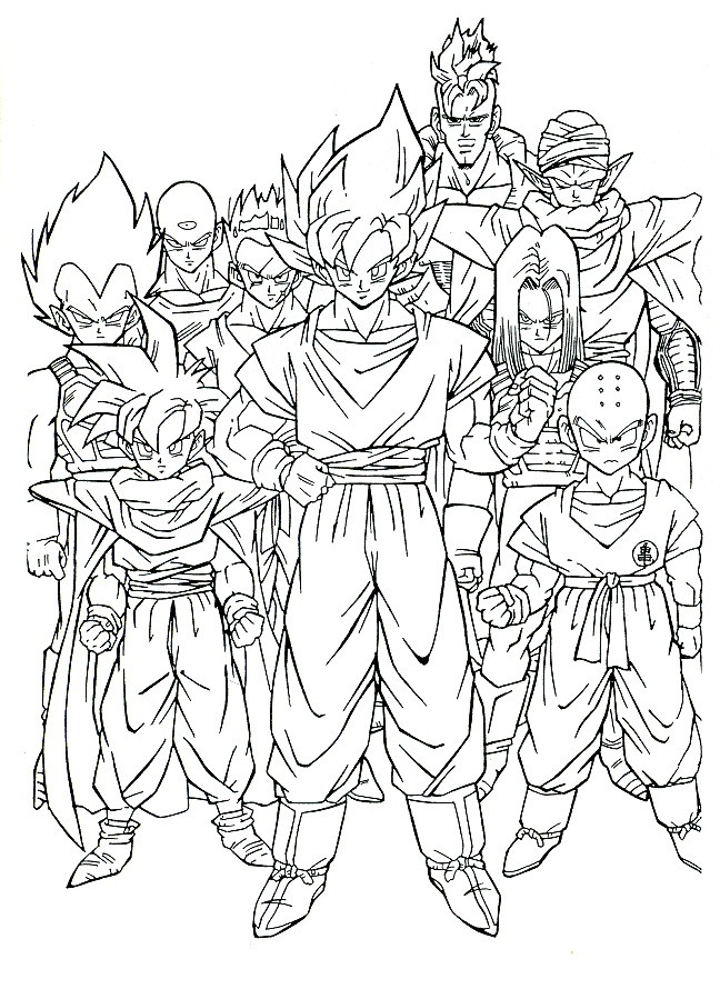 Kidsnfun.com  55 coloring pages of Dragon Ball Z