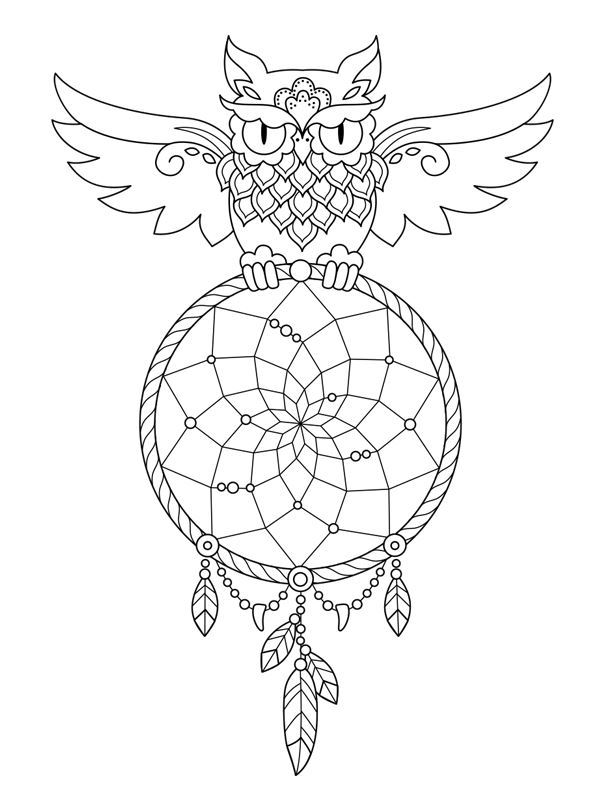 Kids-n-fun.com | 16 coloring pages of Dreamcatchers