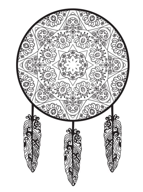 kids-n-fun-16-coloring-pages-of-dreamcatchers