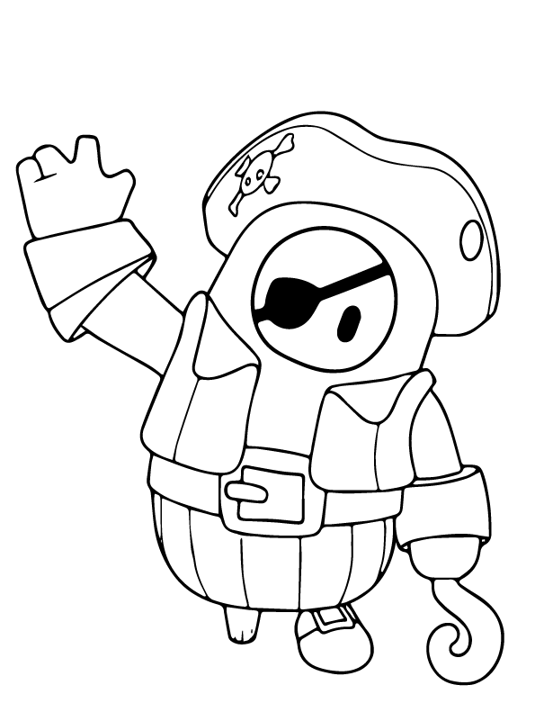 Kids-n-fun.com | Coloring page Fall Guys Ultimate knockout Pirate