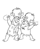 Kids-n-fun | 29 coloring pages of Flintstones