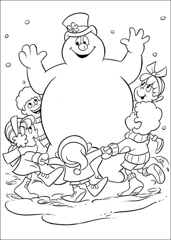 Kids-n-fun.com | 24 coloring pages of Frosty the Snowman