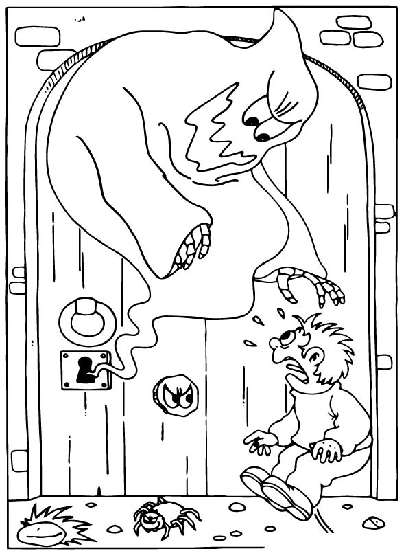 Kids-n-fun.com | Create personal coloring page of Halloween coloring page