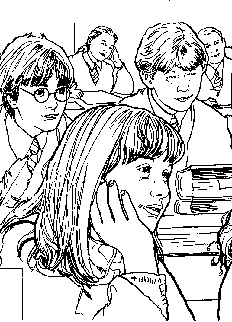 harry potter dueling coloring pages - photo #17