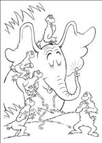 coloring page Horton Dr. Seuss
