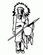 coloring page Native Americans