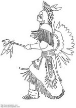 coloring page Native Americans