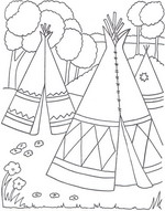 coloring page Native Americans