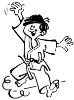 coloring page Judo
