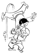 coloring page Judo