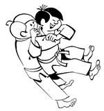 coloring page Judo