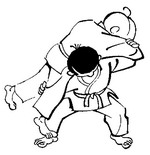 coloring page Judo
