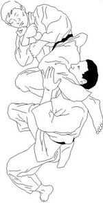 coloring page Judo