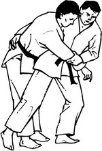 coloring page Judo
