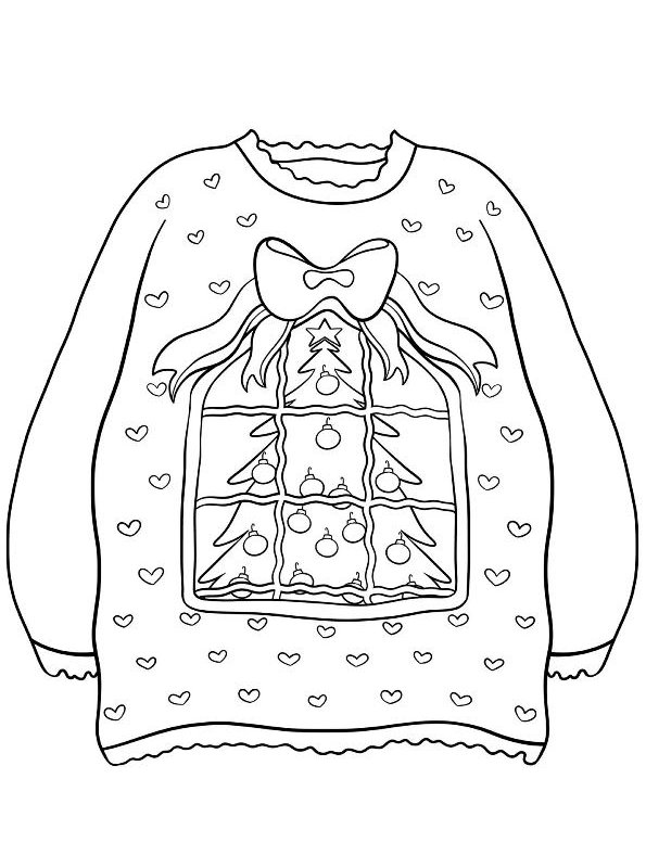 Kids-n-fun.com | Coloring page Christmas ugly sweaters Ugly Christmas
