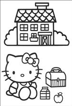 coloring page Hello Kitty