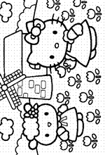 coloring page Hello Kitty