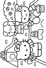 coloring page Hello Kitty
