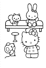 coloring page Hello Kitty