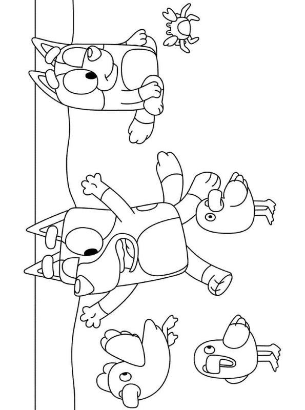 Kids-n-fun.com | Coloring page Bluey Bluey on the Beach