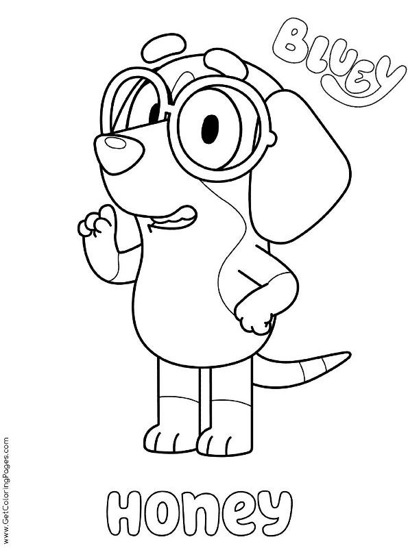 Kids-n-fun.com | Coloring page Bluey Honey