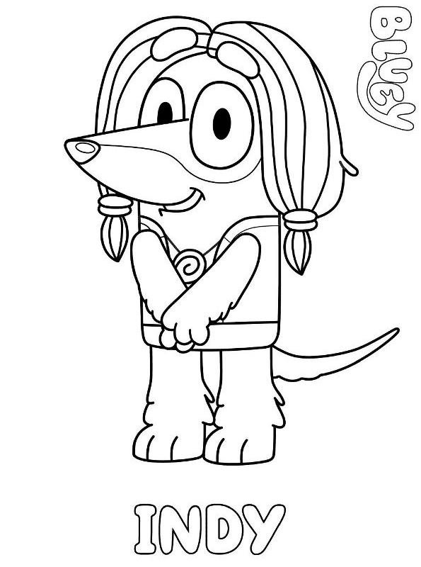 Kids-n-fun.com | Coloring page Bluey Indy