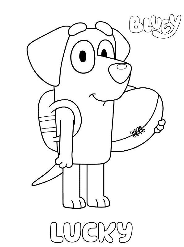 Kids-n-fun.com | Coloring page Bluey Lucky