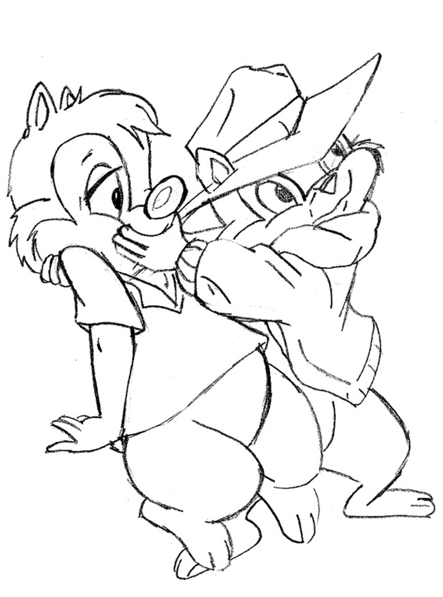 baby chip n dale coloring pages - photo #44
