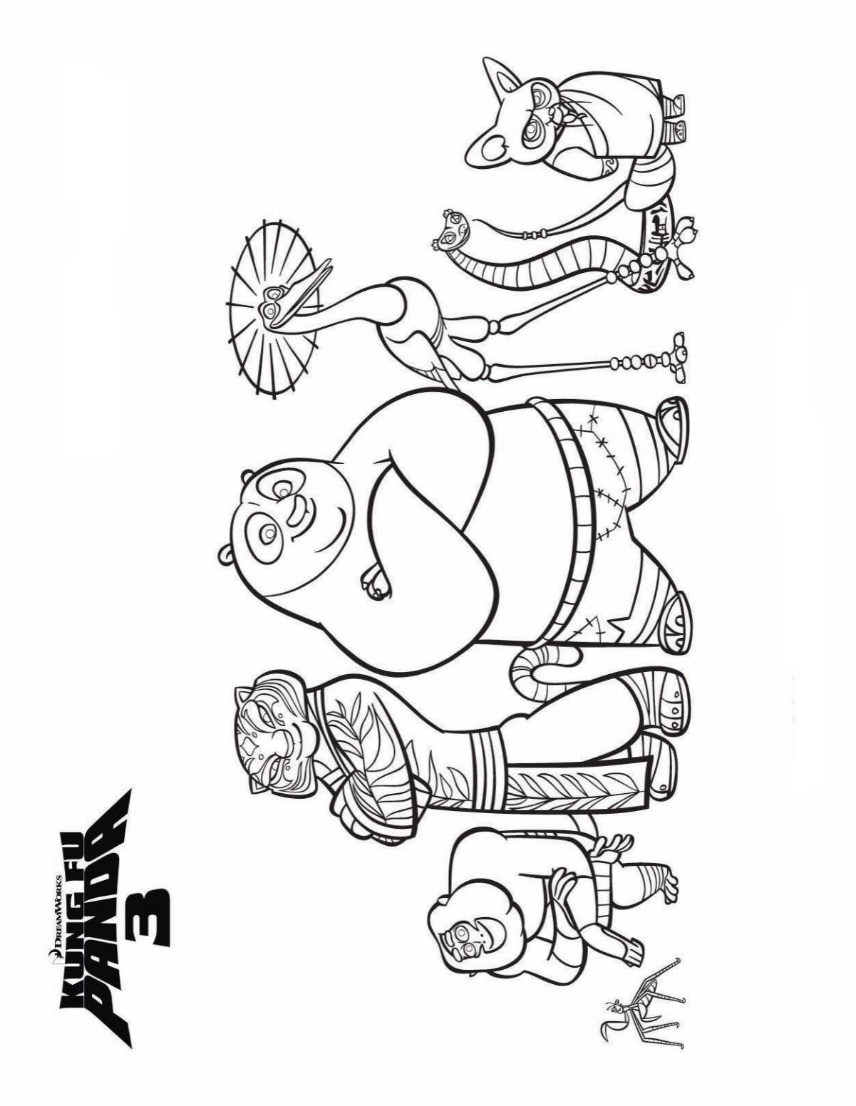 free printable kung fu panda coloring pages