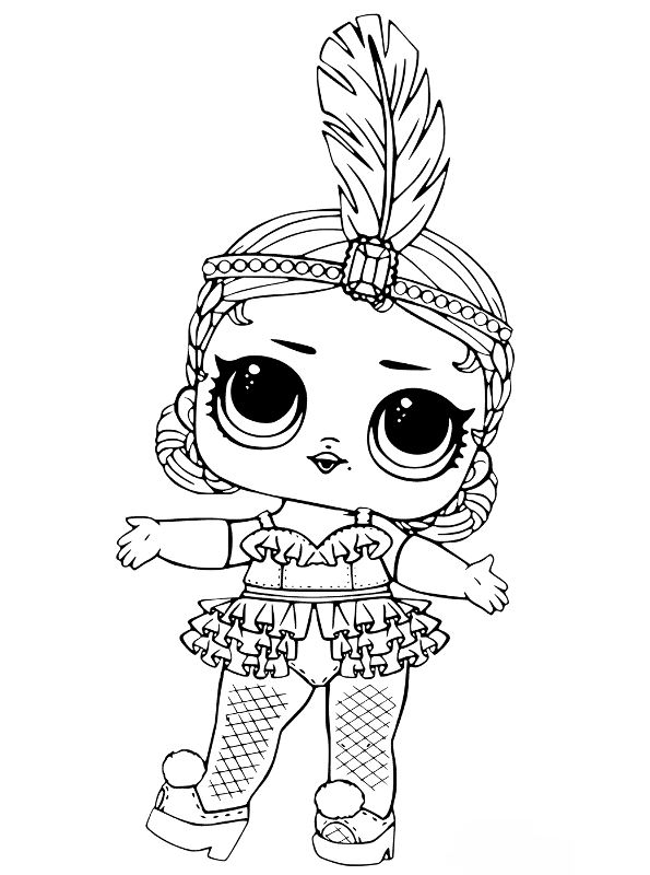 Kids n fun.com   Coloring page L.O.L. Surprise Dolls Showbaby Glamour