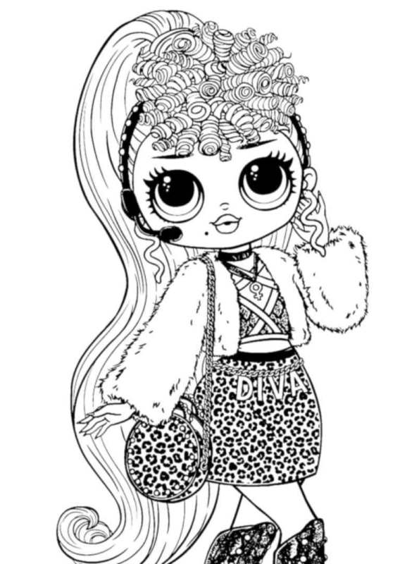 Kids N Coloring Page Lol Surprise Omg Dolls Diva