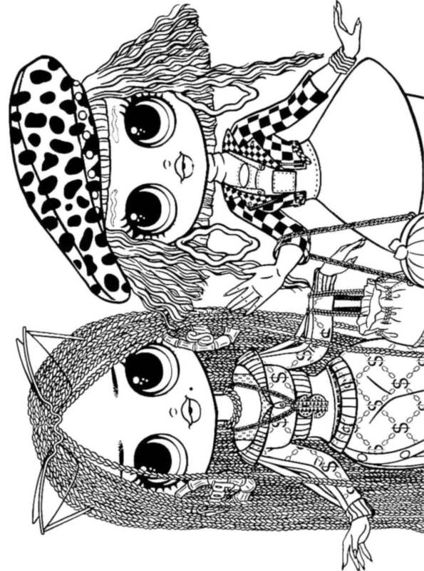 Kids N Coloring Page Lol Surprise Omg Dolls Swag Neon