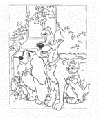 coloring page Lady and the Tramp