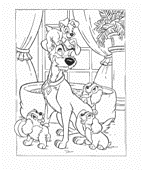 coloring page Lady and the Tramp